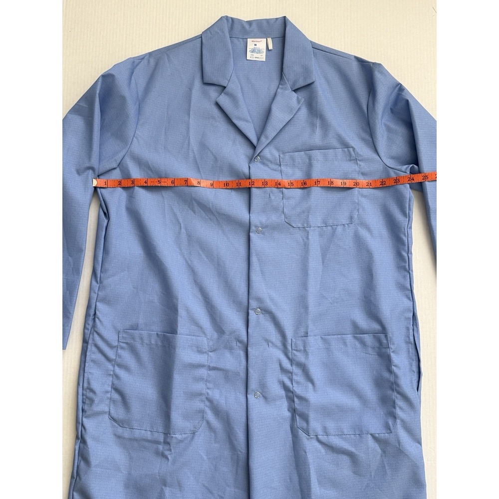 Worklon Micro-Stat ESD Lab Coat Medium NWOT Blue Anti Static Cleanroom 473 - Picture 3 of 11